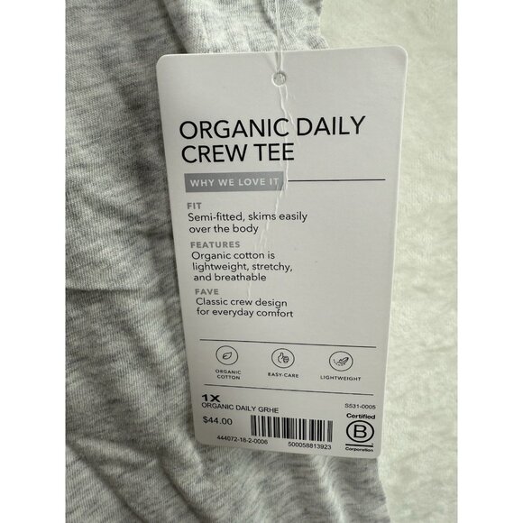 Athleta Women's Daily Crew Tee T-Shirt Gray NWT Size 1X - Picture 4 of 7